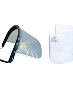 กระบังหน้า (แผ่นกันสะเก็ด) แบบมีโครงติดหมวก