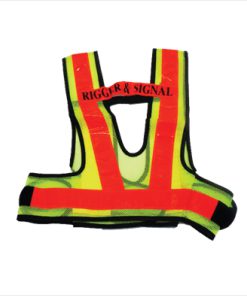 เสื้อผ้าตาข่ายสีเหลือง แถบ PVC 2" สีส้ม